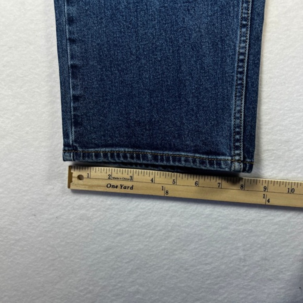 Levis 505 Regular Fit Dark Wash Straight Leg Jeans Mens 38x30 Blue Denim - Picture 6 of 11